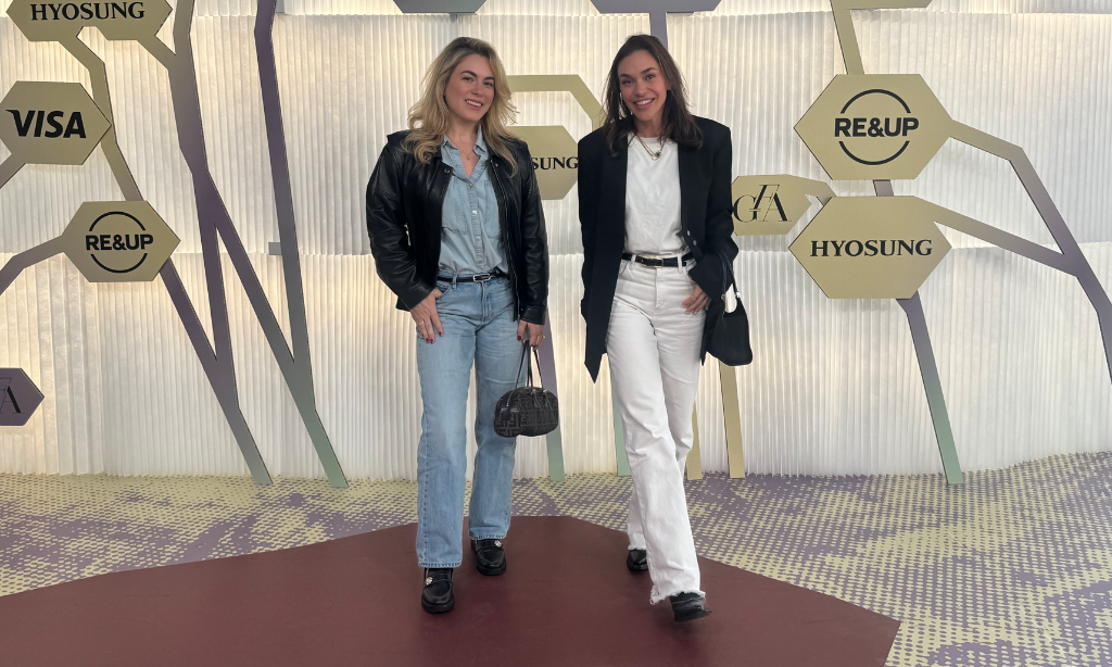 Isabela Veronezzi e Luiza Job, fundadoras da REORDER®, no Global Fashion Summit 2026, em Copenhagen.